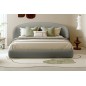 Lit design en cuir de luxe LUXO, avec sommier à lattes offert, gris clair, 160x200 Lit design en cuir de luxe LUXO, avec sommier à lattes offert, gris clair, 160x200