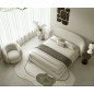 Lit design en cuir de luxe LUXO, avec sommier à lattes offert, écru, 160x200 Lit design en cuir de luxe LUXO, avec sommier à lattes offert, écru, 160x200