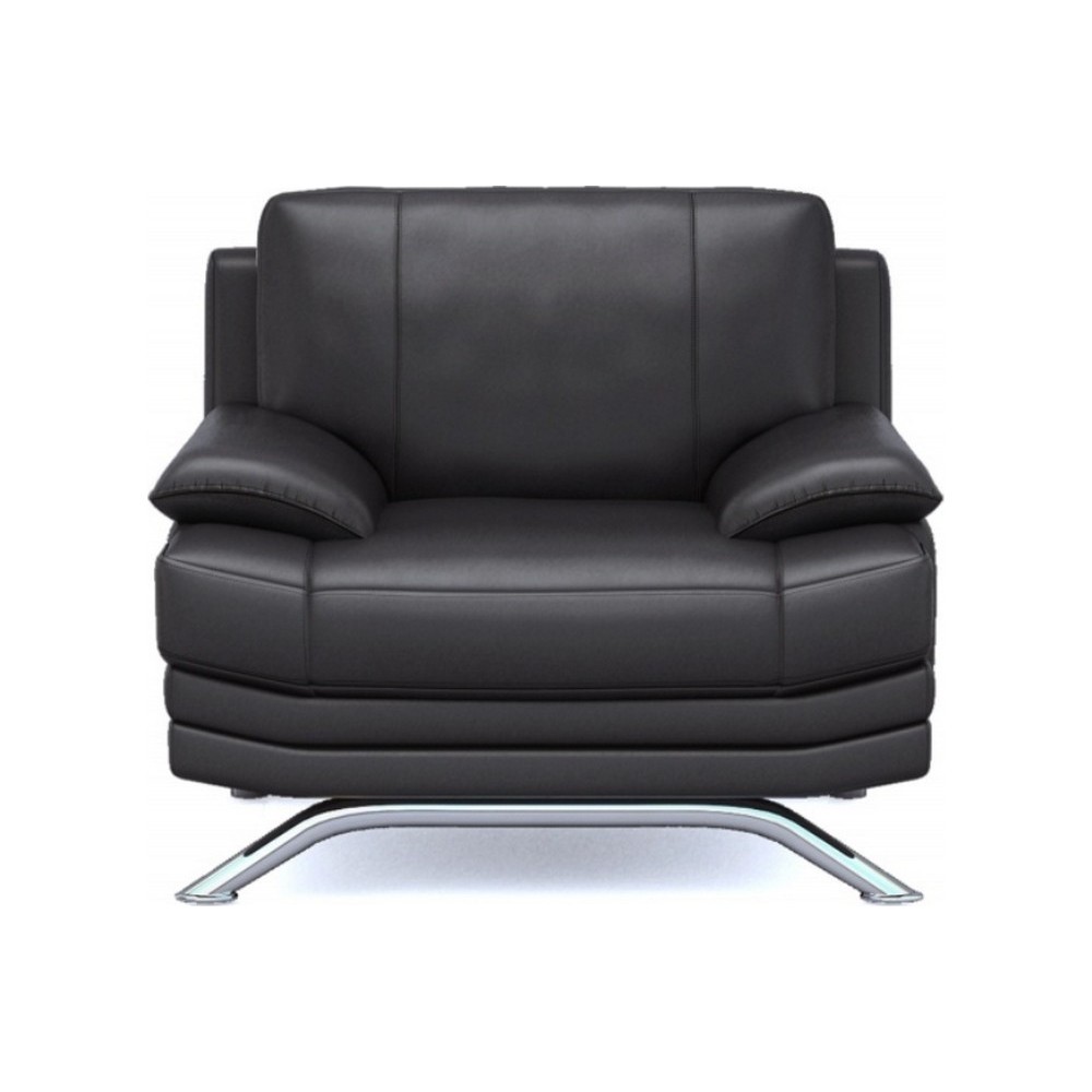 Fauteuil 1 place en cuir LUXE italien MARINI, noir Fauteuil 1 place en cuir LUXE italien MARINI, noir