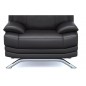 Fauteuil 1 place en cuir LUXE italien MARINI, noir Fauteuil 1 place en cuir LUXE italien MARINI, noir