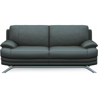 Canapé 3 places en cuir LUXE italien MARINI, gris foncé