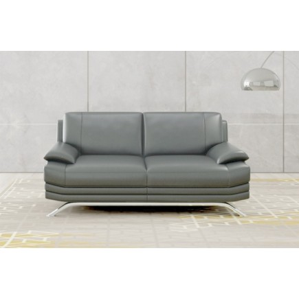 Canapé 3 places en cuir LUXE italien MARINI, gris foncé