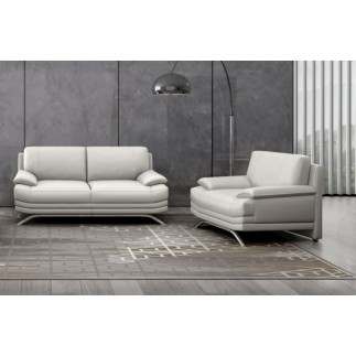 Canapé 3 places en cuir LUXE italien MARINI, gris clair