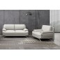 Canapé 3 places en cuir LUXE italien MARINI, gris clair