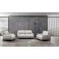 Canapé 3 places en cuir LUXE italien MARINI, gris clair