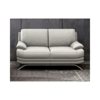 Canapé 2 places en cuir LUXE italien MARINI, gris clair