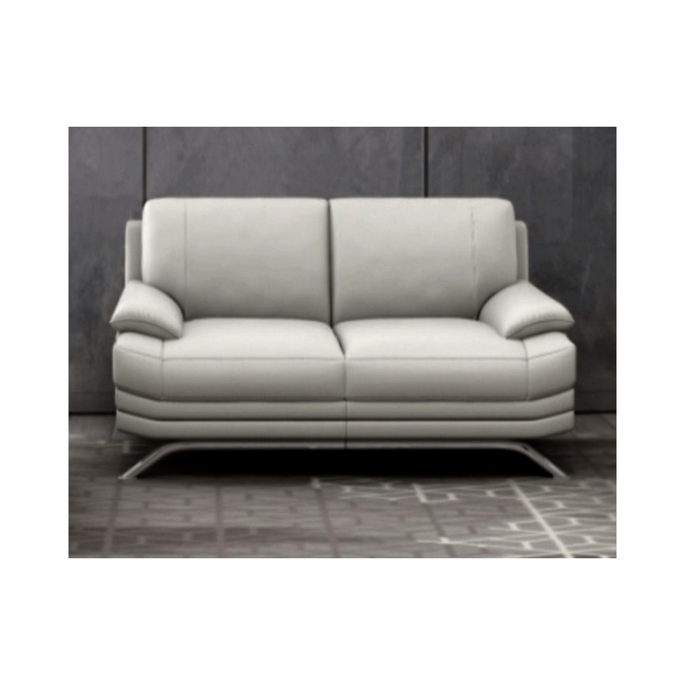 Canapé 2 places en cuir LUXE italien MARINI, gris clair Canapé 2 places en cuir LUXE italien MARINI, gris clair