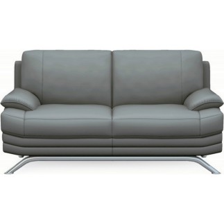 Canapé 2 places en cuir LUXE italien MARINI, gris foncé
