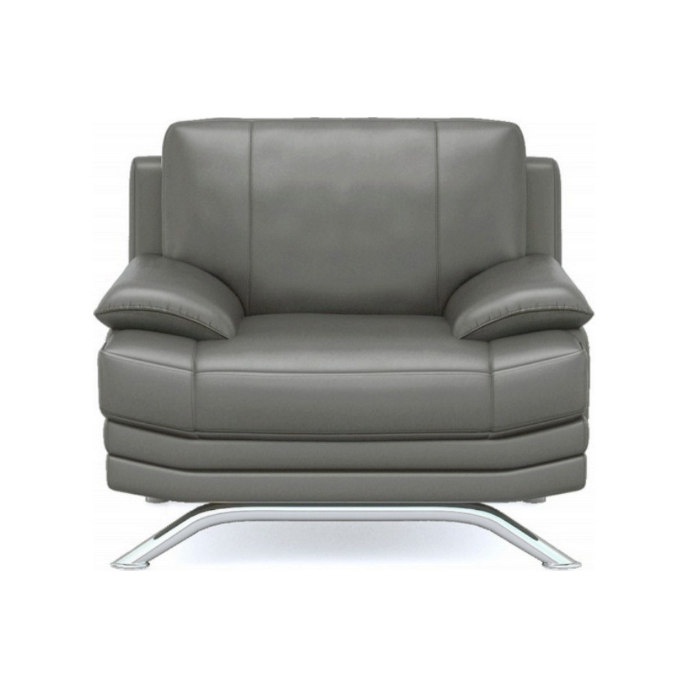 Fauteuil 1 place en cuir LUXE italien MARINI, gris foncé Fauteuil 1 place en cuir LUXE italien MARINI, gris foncé