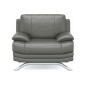 Fauteuil 1 place en cuir LUXE italien MARINI, gris foncé Fauteuil 1 place en cuir LUXE italien MARINI, gris foncé
