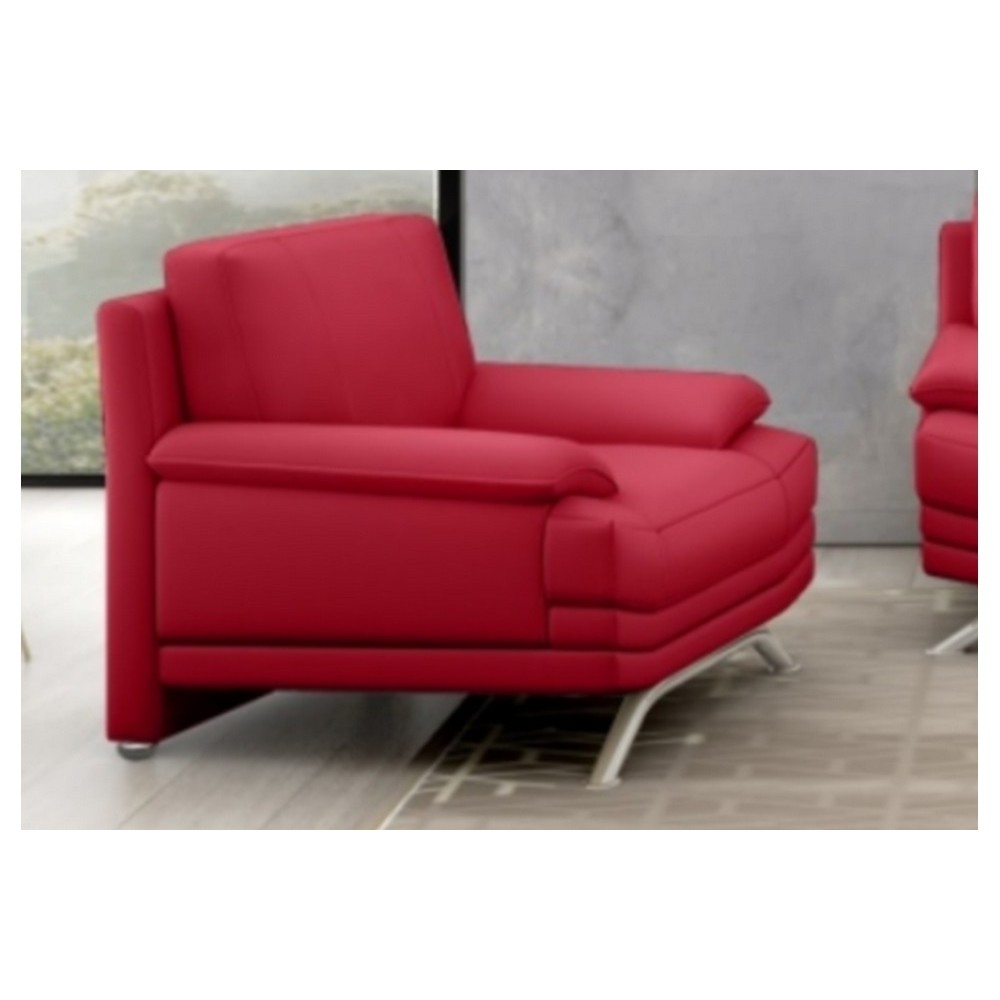 Fauteuil 1 place en cuir LUXE italien MARINI, rouge Fauteuil 1 place en cuir LUXE italien MARINI, rouge