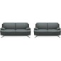 Ensemble de 2 canapés 3+2 : Canapé 3 places + canapé 2 places, en cuir LUXE italien MARINI, gris foncé Ensemble de 2 canapés 3+2 : Canapé 3 places + canapé 2 places, en cuir LUXE italien MARINI, gris foncé