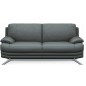 Ensemble de 2 canapés 3+2 : Canapé 3 places + canapé 2 places, en cuir LUXE italien MARINI, gris foncé Ensemble de 2 canapés 3+2 : Canapé 3 places + canapé 2 places, en cuir LUXE italien MARINI, gris foncé