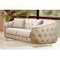 Canapé 2 places - beige - en tissu velours de qualité luxe, LUXOR Canapé 2 places - beige - en tissu velours de qualité luxe, LUXOR