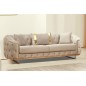 Canapé 2 places - beige - en tissu velours de qualité luxe, LUXOR Canapé 2 places - beige - en tissu velours de qualité luxe, LUXOR