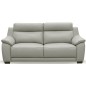 Canapé 3 places en 100% tout cuir épais luxe italien, gris clair. BERELI Canapé 3 places en 100% tout cuir épais luxe italien, gris clair. BERELI
