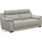 Canapé 3 places en 100% tout cuir épais luxe italien, gris clair. BERELI Canapé 3 places en 100% tout cuir épais luxe italien, gris clair. BERELI