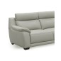 Canapé 3 places en 100% tout cuir épais luxe italien, gris clair. BERELI Canapé 3 places en 100% tout cuir épais luxe italien, gris clair. BERELI