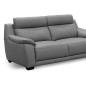 Canapé 2 places en 100% tout cuir épais luxe italien, gris foncé. BERELI Canapé 2 places en 100% tout cuir épais luxe italien, gris foncé. BERELI