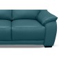 Canapé 2 places en 100% tout cuir épais luxe italien, turquoise. BERELI Canapé 2 places en 100% tout cuir épais luxe italien, turquoise. BERELI