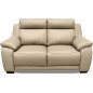 Canapé 2 places en 100% tout cuir épais luxe italien, beige. BERELI Canapé 2 places en 100% tout cuir épais luxe italien, beige. BERELI