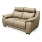 Canapé 2 places en 100% tout cuir épais luxe italien, beige. BERELI Canapé 2 places en 100% tout cuir épais luxe italien, beige. BERELI