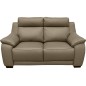 Canapé 2 places en 100% tout cuir épais luxe italien, taupe. BERELI Canapé 2 places en 100% tout cuir épais luxe italien, taupe. BERELI