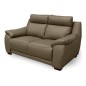 Canapé 2 places en 100% tout cuir épais luxe italien, taupe. BERELI Canapé 2 places en 100% tout cuir épais luxe italien, taupe. BERELI