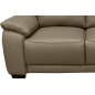 Canapé 2 places en 100% tout cuir épais luxe italien, taupe. BERELI Canapé 2 places en 100% tout cuir épais luxe italien, taupe. BERELI