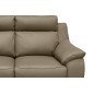 Canapé 2 places en 100% tout cuir épais luxe italien, taupe. BERELI Canapé 2 places en 100% tout cuir épais luxe italien, taupe. BERELI
