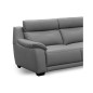 Canapé 3 places en 100% tout cuir épais luxe italien, gris foncé. BERELI Canapé 3 places en 100% tout cuir épais luxe italien, gris foncé. BERELI