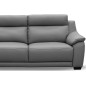 Canapé 3 places en 100% tout cuir épais luxe italien, gris foncé. BERELI Canapé 3 places en 100% tout cuir épais luxe italien, gris foncé. BERELI