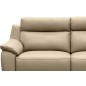 Canapé 3 places en 100% tout cuir épais luxe italien, beige. BERELI Canapé 3 places en 100% tout cuir épais luxe italien, beige. BERELI