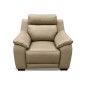 Fauteuil 1 place en 100% tout cuir épais luxe italien, beige. BERELI, 3 places Fauteuil 1 place en 100% tout cuir épais luxe italien, beige. BERELI, 3 places