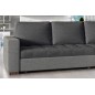 Canapé d'angle convertible - en tissu qualité gris foncé et gris clair, 4/5 places, avec coffre, angle droit (vu de face), NESTO Canapé d'angle convertible - en tissu qualité gris foncé et gris clair, 4/5 places, avec coffre, angle droit (vu de face), NESTO