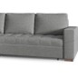 Canapé d'angle convertible - en tissu qualité gris clair, 4/5 places, avec coffre, angle gauche (vu de face), NESTOR Canapé d'angle convertible - en tissu qualité gris clair, 4/5 places, avec coffre, angle gauche (vu de face), NESTOR