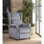 Fauteuil relax manuel, tissu gris de qualité, AGNELO Fauteuil relax manuel, tissu gris de qualité, AGNELO