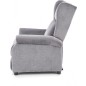 Fauteuil relax manuel, tissu gris de qualité, AGNELO Fauteuil relax manuel, tissu gris de qualité, AGNELO