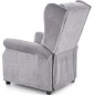 Fauteuil relax manuel, tissu gris de qualité, AGNELO Fauteuil relax manuel, tissu gris de qualité, AGNELO