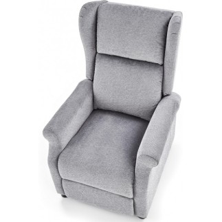 Fauteuil relax manuel, tissu gris de qualité, AGNELO