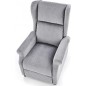 Fauteuil relax manuel, tissu gris de qualité, AGNELO Fauteuil relax manuel, tissu gris de qualité, AGNELO