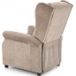 Fauteuil relax manuel, tissu gris de qualité, AGNELO, Beige Fauteuil relax manuel, tissu gris de qualité, AGNELO, Beige