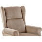 Fauteuil relax manuel, tissu gris de qualité, AGNELO, Beige Fauteuil relax manuel, tissu gris de qualité, AGNELO, Beige