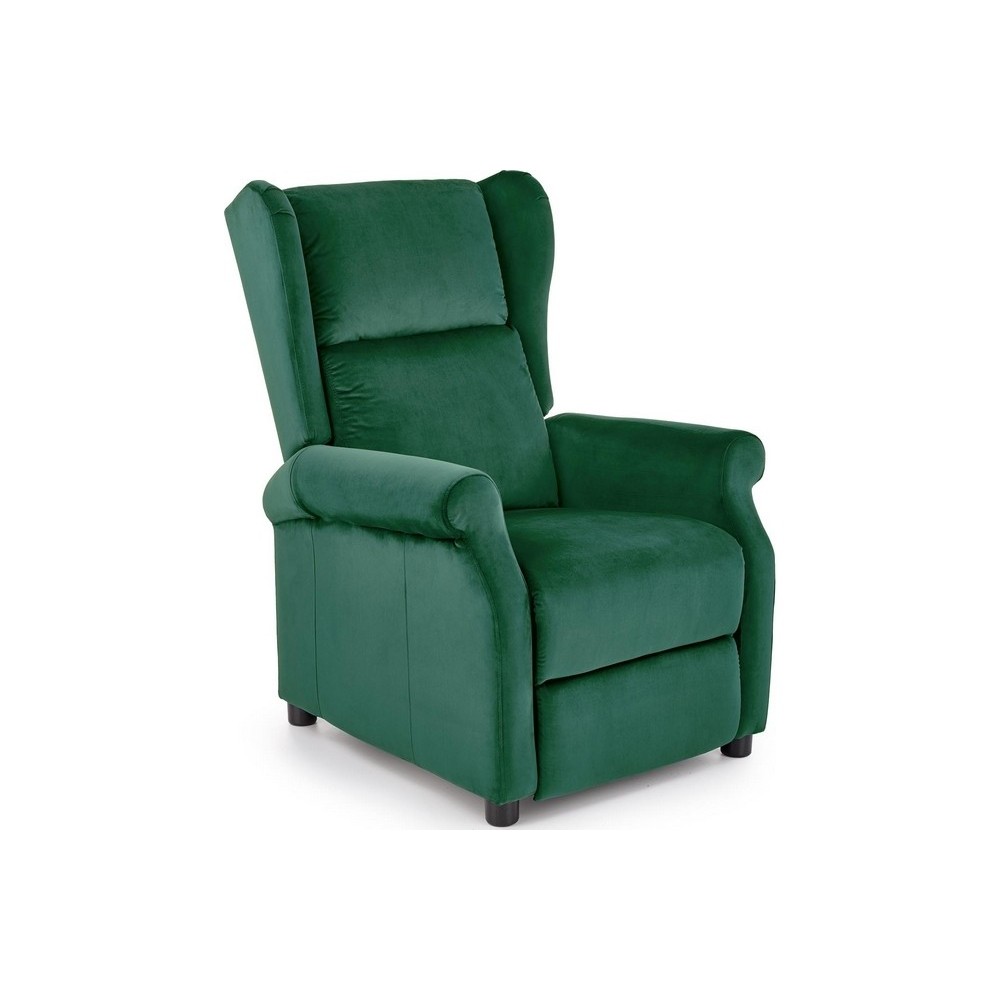 Fauteuil relax manuel, velours vert de qualité, AGNELO 2, Fauteuil 1 place Fauteuil relax manuel, velours vert de qualité, AGNELO 2, Fauteuil 1 place