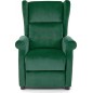 Fauteuil relax manuel, velours vert de qualité, AGNELO 2, Fauteuil 1 place Fauteuil relax manuel, velours vert de qualité, AGNELO 2, Fauteuil 1 place