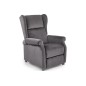 Fauteuil relax manuel, velours gris de qualité, AGNELO 2, Fauteuil 1 place Fauteuil relax manuel, velours gris de qualité, AGNELO 2, Fauteuil 1 place