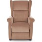 Fauteuil relax manuel, velours beige de qualité, AGNELO 2, Fauteuil 1 place Fauteuil relax manuel, velours beige de qualité, AGNELO 2, Fauteuil 1 place