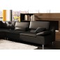 Canapé d'angle en cuir italien 6/7 places PLENITUDE, noir Canapé d'angle en cuir italien 6/7 places PLENITUDE, noir