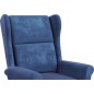 Fauteuil relax manuel, velours bleu, inclinable, repose pied réglable, AGNELO 2, Fauteuil 1 place Fauteuil relax manuel, velours bleu, inclinable, repose pied réglable, AGNELO 2, Fauteuil 1 place