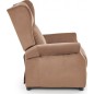 Fauteuil relax manuel, velours bleu, inclinable, repose pied réglable, AGNELO 2, Fauteuil 1 place Fauteuil relax manuel, velours bleu, inclinable, repose pied réglable, AGNELO 2, Fauteuil 1 place